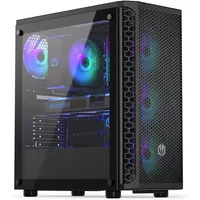 endorfy Signum 300 ARGB, ATX PC-Gehäuse, Mesh-Frontplatte, gehärtetes Glas-Seitenteil, 4x120mm ARGB PWM-Gehäuselüfter enthalten, bis zu 325mm GPU, Abnehmbare Staubfilter, EY2A006