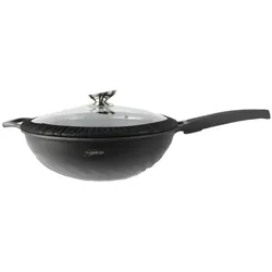 Aluguss Wok Bratpfanne Ø32cm mit Deckel