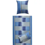 Erwin Müller Single-Jersey Bettwäsche blau 155x220+80x80 cm