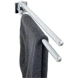 Fackelmann 2er Handtuchstange MARE, zweiarmiger Handtuchhalter, Handtuchreling (Farbe: Silber), Menge: 1 Stück, Sonstige