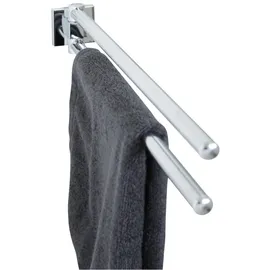 Fackelmann 2er Handtuchstange MARE, zweiarmiger Handtuchhalter, Handtuchreling (Farbe: Silber), Menge: 1 Stück, Sonstige