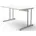 Schreibtisch Artline 120 cm Glas weiß