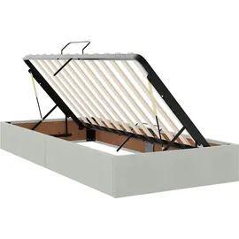 vidaXL Bett 90 x 200 cm Hellgrau