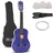 MUSIC ALLEY MA-52 30 Zoll Junior Klassikgitarre für Kinder, Akustikgitarre mit Nylonsaiten, Tragetasche und Online-Unterricht, Blau