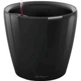 LECHUZA Classico LS 50 Komplettset Ø 50 x 47 cm schwarz hochglanz