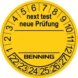 BENNING Prüfplaketten D30mm RL