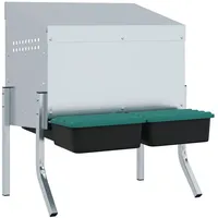 VidaXL Hühner-Nistkasten 2 Fächer mit Beinen Verzinkter Stahl