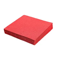 VEPATIM 80x Servietten 33 x 33 cm 1/4 -Falz 3-lagig rot