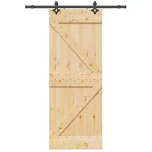 vidaXL Narvik rechts 80 x 210 cm Natürlich/Schwarz