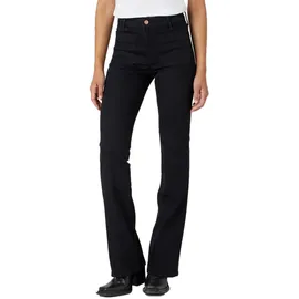 Wrangler Flare Jeans mit High Waist in Schwarz-W29 / L34