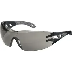uvex Schutzbrille pheos 9192285 HC/AF schwarz/grau/grau