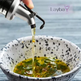 layba Ausgießer für Flaschen Silber Glanz mit Verschlusskappe aus Kunststoff in 10er Set