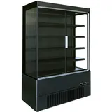 Wandkühlung OKAPI | 2x Glastür + LED | HxBxT 192x131x66,5cm | +2/+4°C | Schwarz | + CHEFGASTRO Geschirrtuch