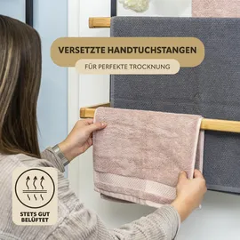 ELUNO Tür-Hängeregal Metall/Bambus Schwarz