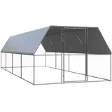 vidaXL Outdoor-Hühnerkäfig 3x8x2 m Verzinkter Stahl Modell 3