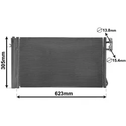 VAN WEZEL Kondensator, Klimaanlage für BMW 64539169526 9206296 64536930039 06005296