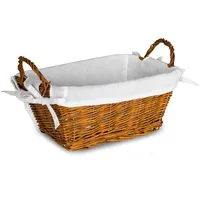 Levandeo Flechtkorb Natur 32 x 19 cm Naturweide Korb