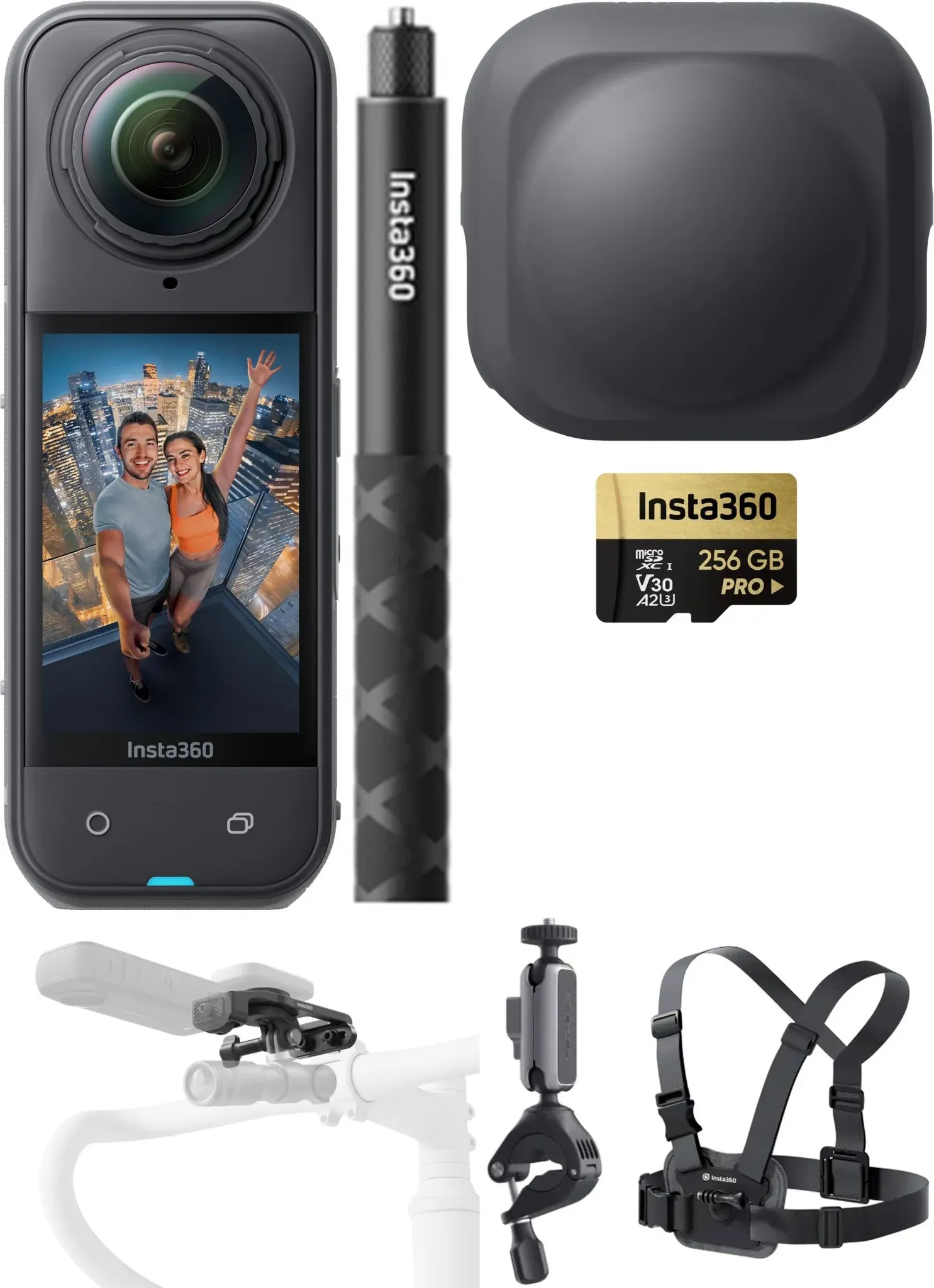 INSTA360 X5 Rennrad-Bundle (Modular) + Micro SDXC 256GB V30 A2 U3