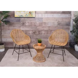 Mendler Esszimmerstuhl HWC-M28 Rattan braun