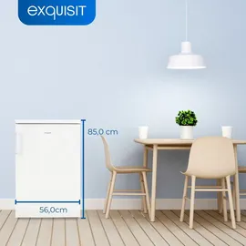 Exquisit KS16-V-H-010E Kühlschrank (133 l, 845 mm hoch, Weiß)