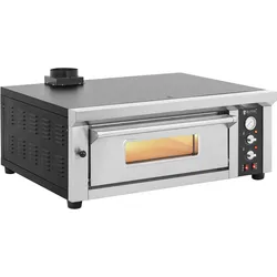 Elektro-Pizzaofen - 4 x 33 cm - 1 Kammer - 4200 W - Schamottstein - Royal Catering RCPO-1005-N