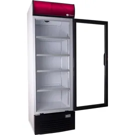 Zorro Getränkekühlschrank 380 Liter weiß/schwarz mit Glastür - ZK 380