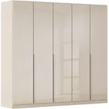 otto home Drehtürenschrank OTTO HOME "Kleiderschrank Kleiderschränke Schrank Garderobe AGORDO mit Glasfront", beige (beige, glas beige (champagner)), B:226cm H:210cm T:54cm, Holzwerkstoff, Schränke, Drehtürenschrank, durchdachte Innenausstattung, in 7 Breiten und 2