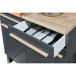 BASIC by Balculina Unterschrank Bilberry 100 x 90 x 60 cm Grau