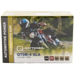 Q-Batteries QT9B-4 AGM Motorradbatterie 12V 8Ah 120A