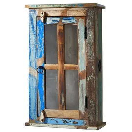 MASSIVMOEBEL24.DE Hängeschrank Altholz 44x21x71 mehrfarbig lackiert NATURE OF SPIRIT #102