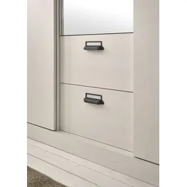 furn.design Kleiderschrank 3-türig 162 x 209 cm Pinie weiß anthrazit