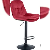 CLP Barhocker Laurel Samt rot matt schwarz