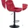 CLP Barhocker Laurel 1er höhenverstellbar drehbar 40 x 40 x 85 cm Rot/Schwarz