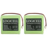 2 x Original LogiCell Akku für AVM Fritz!Fon MT-D, Medion MD81877 / MD82877 / MD82772, Audioline Slim DECT 500/502, T-Com Sinus A201, 5M702BMX NIMH Telefon Accu 600mAh 2,4V