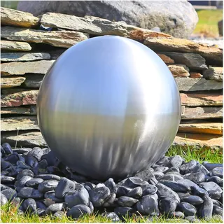 CLGarden Rostfreie Kugel aus matt gebürstetem Edelstahl mit 38cm Durchmesser für Springbrunnen Garten Wasserspiel Kugelbrunnen Zierbrunnen Aussenbereich