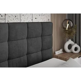 altdecor Boxspringbett BRUGO KING - 160 x 200 - H3/H4 - Schwarz