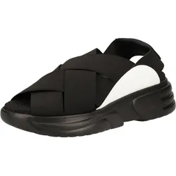 RAPISARDI FLASH Damen Sommer-Schuhe Riemen-Sandale Plateau-Schuhe Made in Italy Schwarz - 40