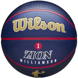 Wilson NBA Player Icon Outdoor Basketball Marineblau/Gold 7