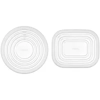 Mepal - Cirqula Mikrowellendeckel-Set Rund/Rechteckig - Hitzebeständiger Deckel für
