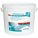 BAYROL Chlorilong CLASSIC - Pool Desinfektion - Chlortabletten 250g, sehr hoher Aktivchlor Gehalt, langsam löslich - 10 kg