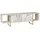 vente-unique Derana TV-Lowboard 160x47,6x40 cm Weiß Holz/Metall
