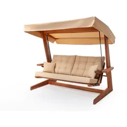 Pemode Hollywoodschaukel Sia 2400 Camel - Iroko-Holz