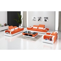 JVmoebel Sofa Luxus Rote Sofagarnitur 3+2 modernes Design Stilvoll Neu, Made in Europe orange