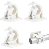 Gardinen Stangen Halterung Ohne Bohren Gardinenstange Halterung Wandhalterungen Handtuchstange Haken Vorhang Pole Stangen Für Hause Bad Und Hotel 4 Stück