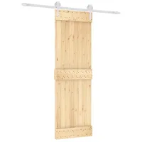 vidaXL Schiebetür mit Beschlag 70x210 cm Massivholz Kiefer