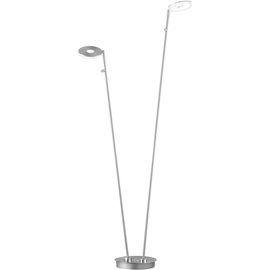 Fischer & Honsel LED Stehlampe Dent dimmbar CCT, 2 x 8W, nickel