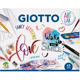 Giotto Art Lab Set, Fancy Lettering, 45-teilig, weiß