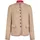 White Label Stehkragenjacke Strickoptik Beige 42