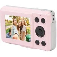 Digitalkamera, HD 1080P-Kinderkamera, 3 Batterien, Trageband, 2,4-Zoll-Bildschirm, 16-facher Zoom Anti-Shake, 16 MP Kompakte Tragbare Kleine Point-Shoot-Kamera, für Kinder, (PINK)