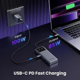 UGREEN Uno USB-C Hub mit 10Gbps USB-C & USB-A Datenanschlüssen 4K@60Hz HDMI für MacBook Pro/Air, iPad Pro, Surface, XPS, Thinkpad und mehr